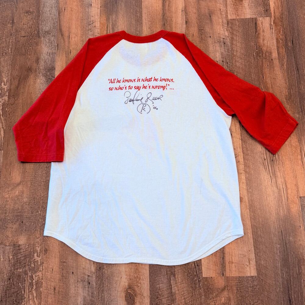 Badger Sport Cowboy Way Autographed Pauline Reese Baseball Tee Men’s L - Picture 2 of 9